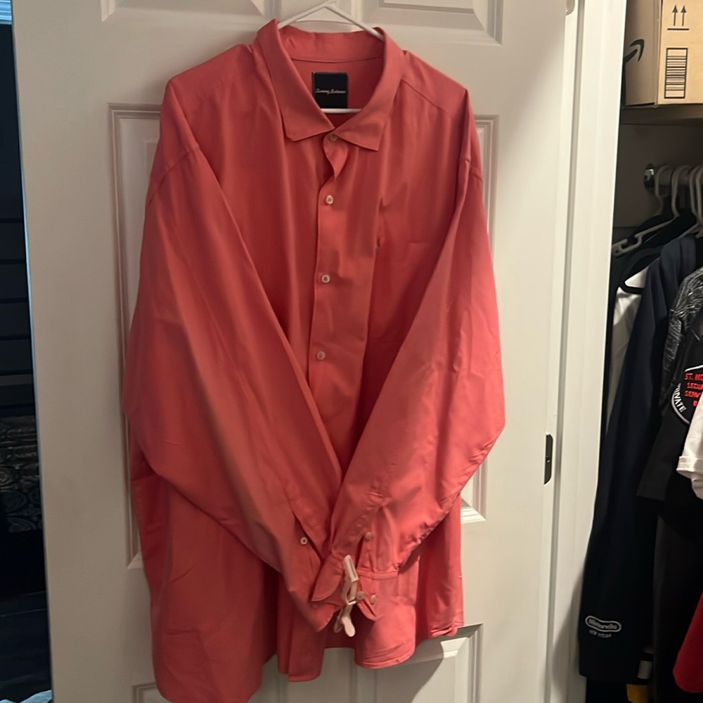 Men’s Tommy Bahama Pink Silk Blend Dress Shirt size 3XB